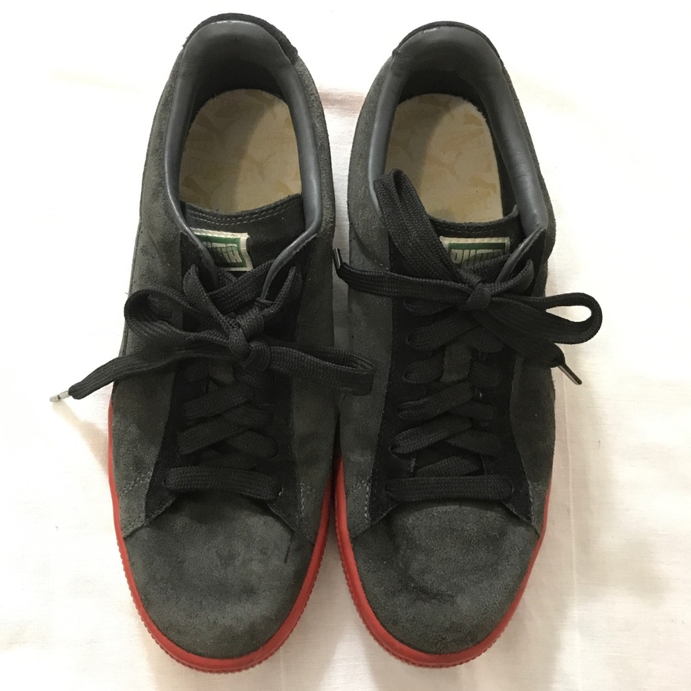 Puma sneakers Black Suede Red Sole
